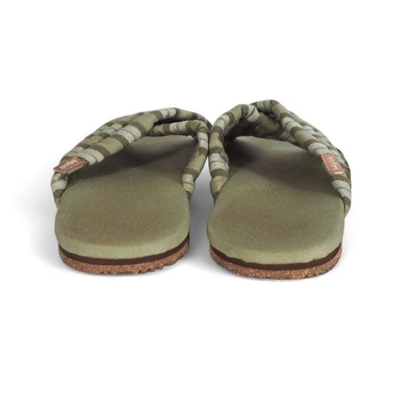 FeelGoodz Quilted Cross-Straps Slip-on Sandals "Thyme" Women's L (10-11) - Picture 5 of 10